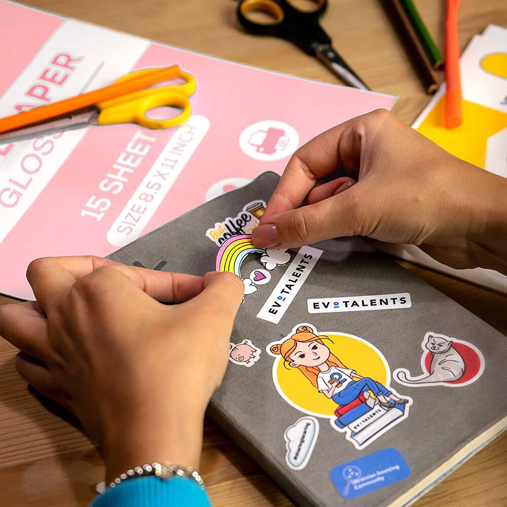 10/20/40 Sheets Matte Glossy Printable Vinyl Sticker Paper Waterproof Self-adhesive Printing Paper DIY Label for Inkjet Printer