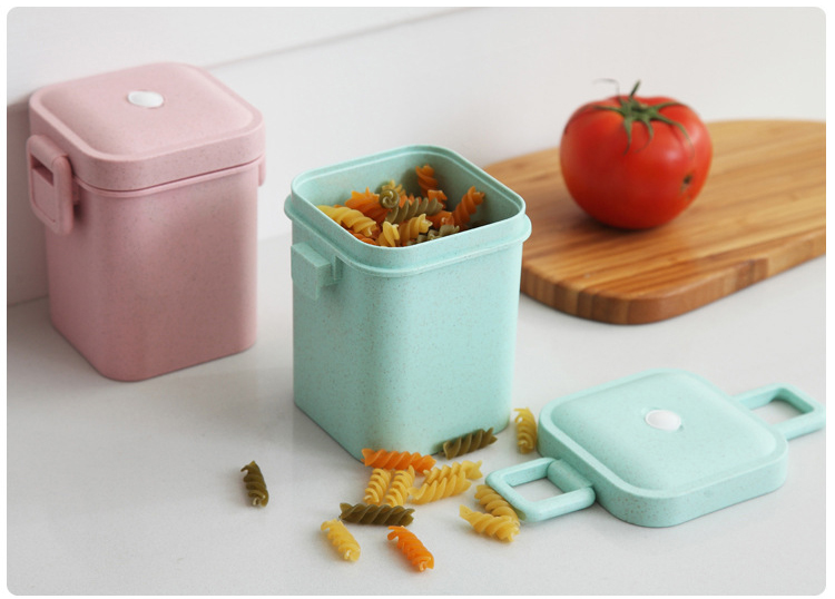 Caja de sopa de 600ml sellado hermético caja de almuerzo para niños respetuoso con el medio ambiente recipiente cuadrado para comida Prep Bento caja de almuerzo para microondas nueva