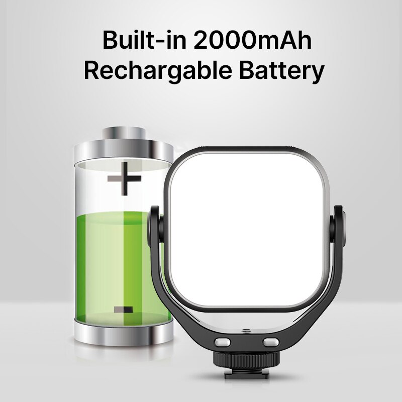 Ulanzi vijim vl66 ajustável led luz de vídeo com 360 rotação suporte montagem rechargable dslr slr luz preenchimento móvel