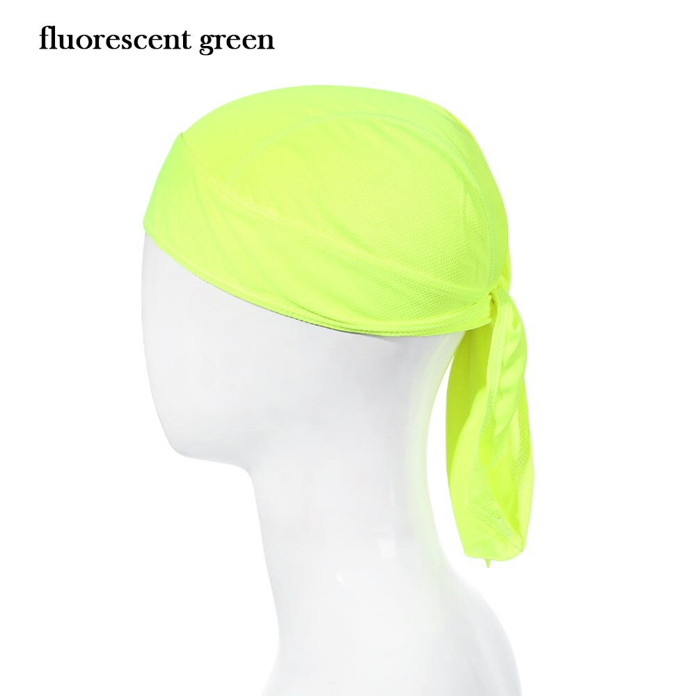 Bandana unisexe pour cyclisme en plein air, 1 pièce, casquette de Pirate respirante à séchage rapide, doublure de casque, refroidissement de vélo, couvre-chef de Sport: fluorescent green