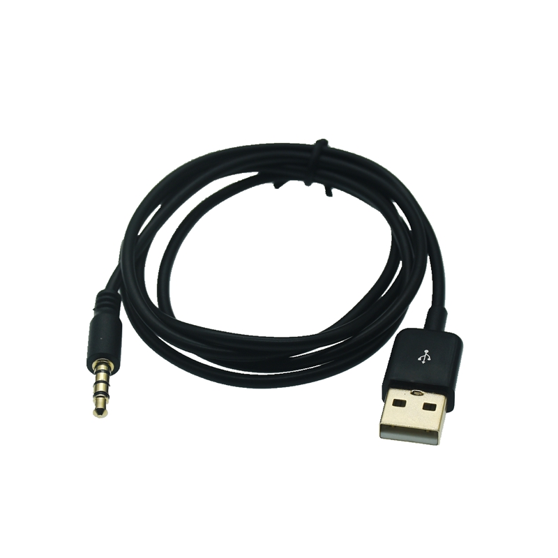 3.5Mm Aux Audio Plug Jack Naar Usb 2.0 Male Charge Cable Adapter Aux Cord Gegevens 100Cm Kabel 3FT