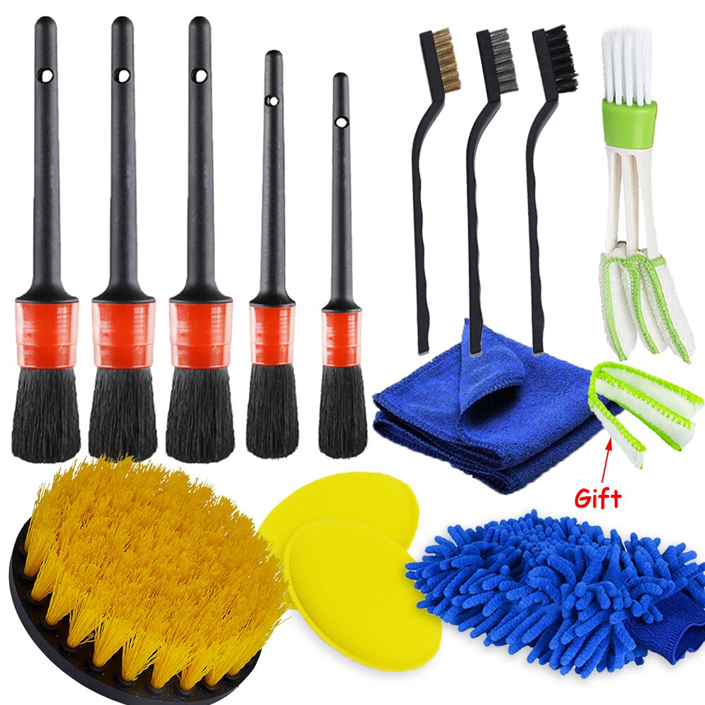 Cepillo limpiador eléctrico detallado de coches, cepillo para limpiar el borde de la rueda del neumático, rejillas de ventilación automáticas, herramientas para quitar polvo y suciedad: Azul