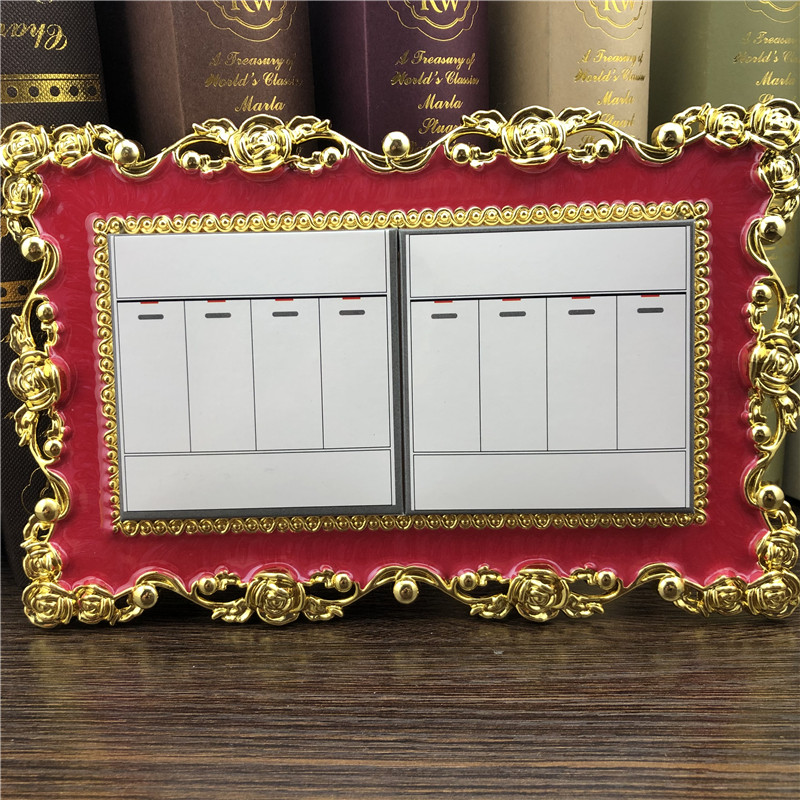 Grand autocollant rouge pour interrupteur portable, 1 pièce, commutateur carré de luxe européen, couvercle de protection pour interrupteur, accessoires de décoration pour la maison