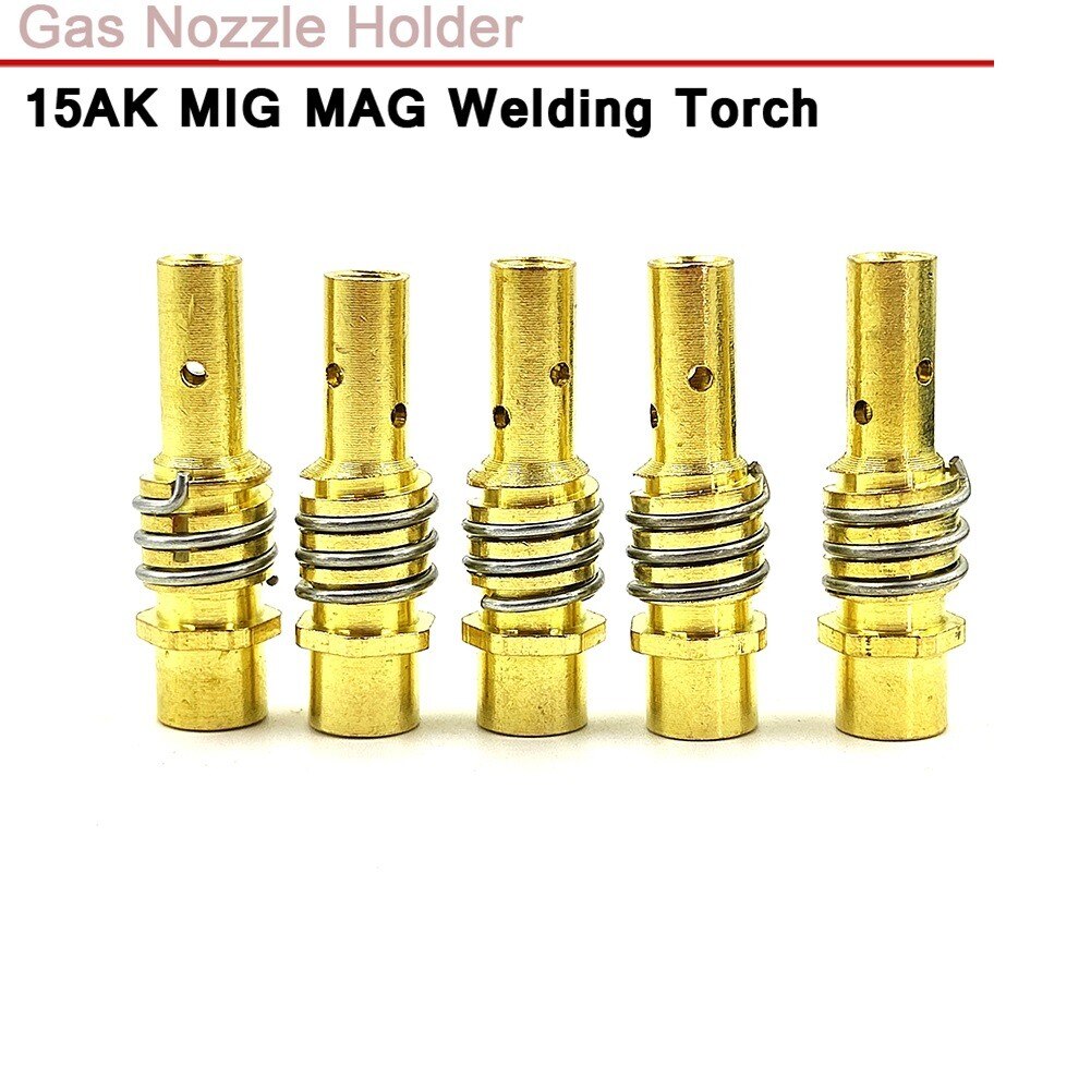 2/5/10Pcs 15AK Gas Nozzle Holder With Nozzle Spring Suitable For MIG/MAG Welding Torch Contact Tip Welding Gun Tool Parts