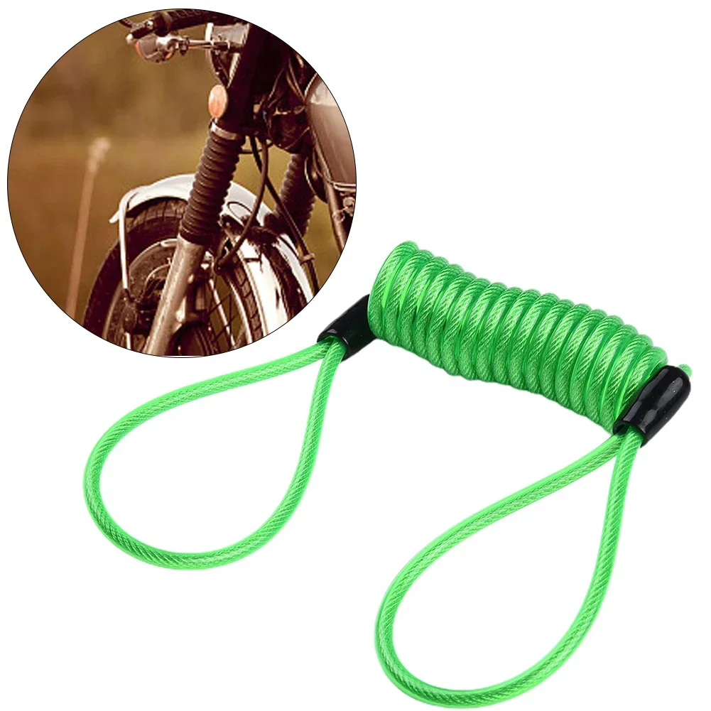 1 pz Casco Moto Blocco Freno A Disco Antifurto Primavera Promemoria Corda 120 cm 2 estremità Loop Cavo A Molla Per Motore Motore Esterno
