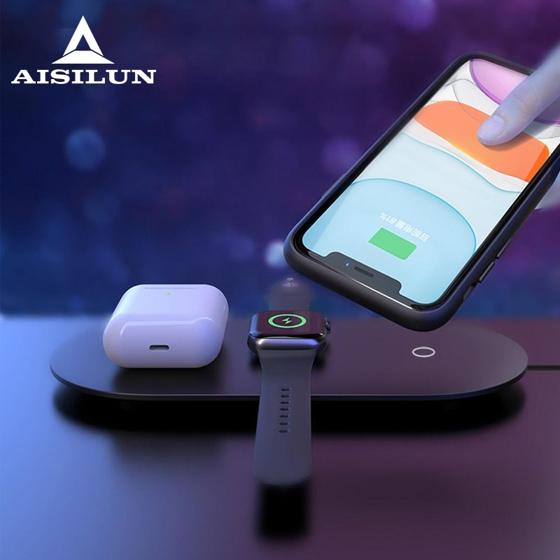 20W 3 in 1 Wireless Charger Induction Charging Pad for iPhone 11 X XS Max XR Airpods Pro Apple Watch 5 4 Charge Docking Station