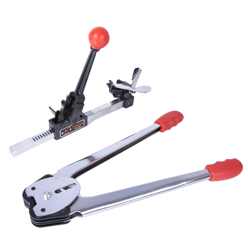 Juego de máquina flejadora manual, sellador de flejado de PP/PET y amarre de trinquete, máquina de embalaje, 1 ud.
