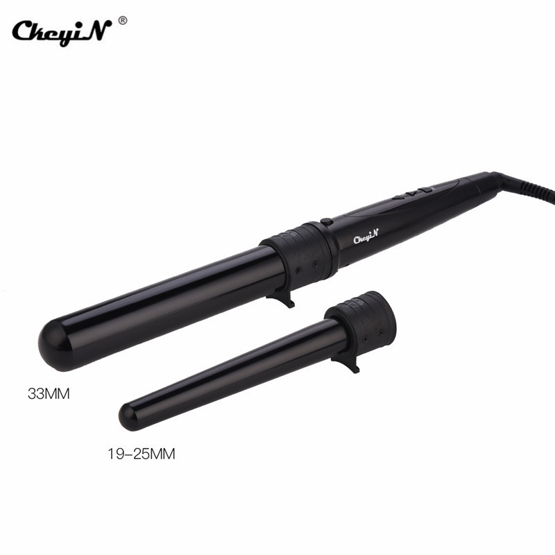 Ckeyin lokówka lokówki robić włosów 9-32MM profesjonalne kędzior żelazka 0.35 robić 1.25 Cal ceramiczne narzędzia robić stylizacji włosów tong wymienne 45: HS003HE i C