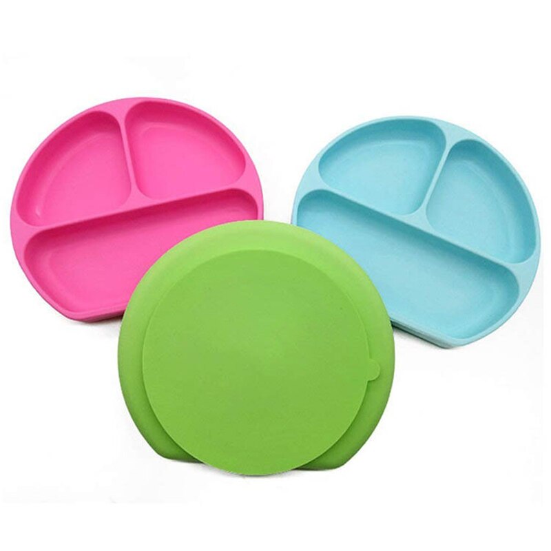 Children&#39;s dishes baby Silicone Sucker Bowl Baby placemat Tableware Set Smile Face Baby Tableware Set kids plate