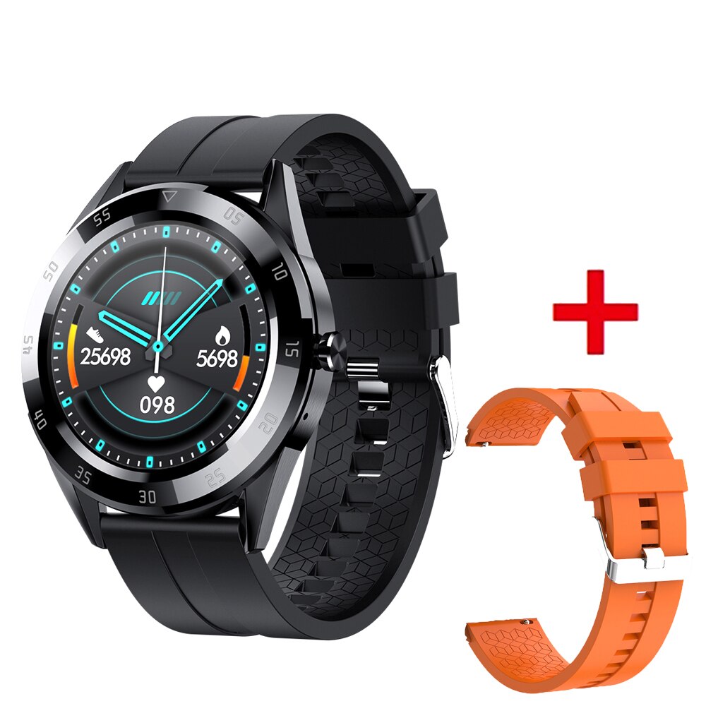 Y10 Intelligente Braccialetto di Vigilanza di Chiamata Bluetooth Frequenza Cardiaca Misuratore di Pressione Sanguigna di Ossigeno Nel Sangue di Monitoraggio Per Il Fitness Sport Della Vigilanza Del Braccialetto Intelligente: BK Sila Orange Sila