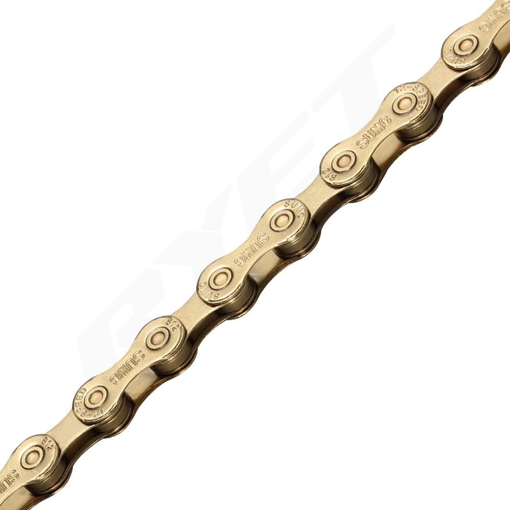 SUMC – chaîne 11S, 12 vitesses, vtt, vélo de route, titane, couleur or argent, MissingLink: GOLDEN