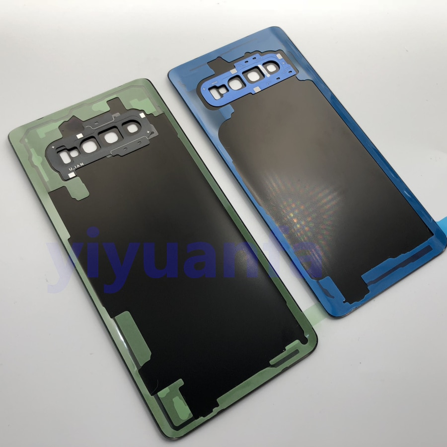 Samsung Galaxy S10 G973 S10 Plus G975 S10E Battery Back Cover Door Housing Replacement Repair Parts + Camera Glass Lens Frame