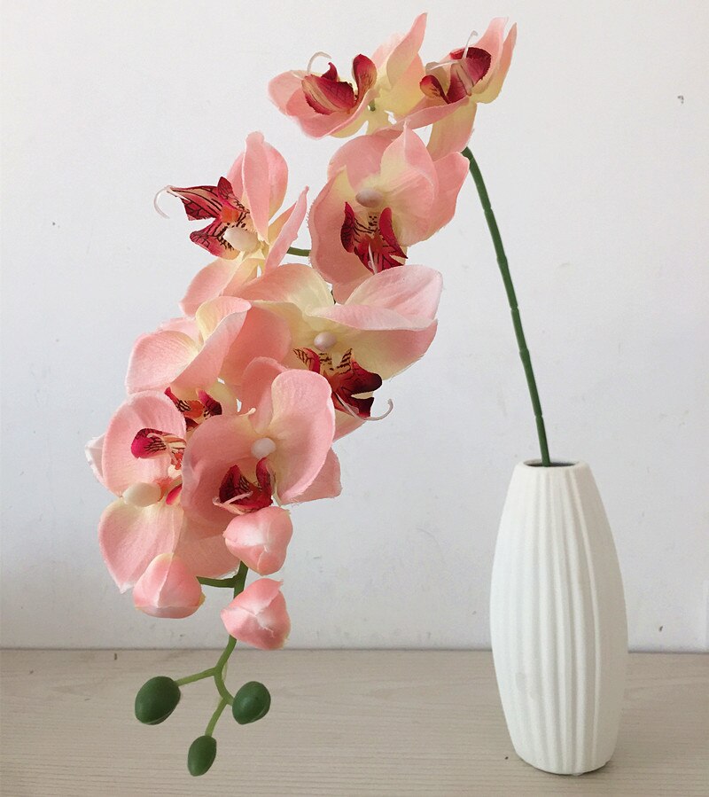 10p phalaenopsis orkide blomster 78cm kunstige simulerings orkideer hvit/rosa/fuchsia/lilla/grønn/blå farger for bryllupsblomst