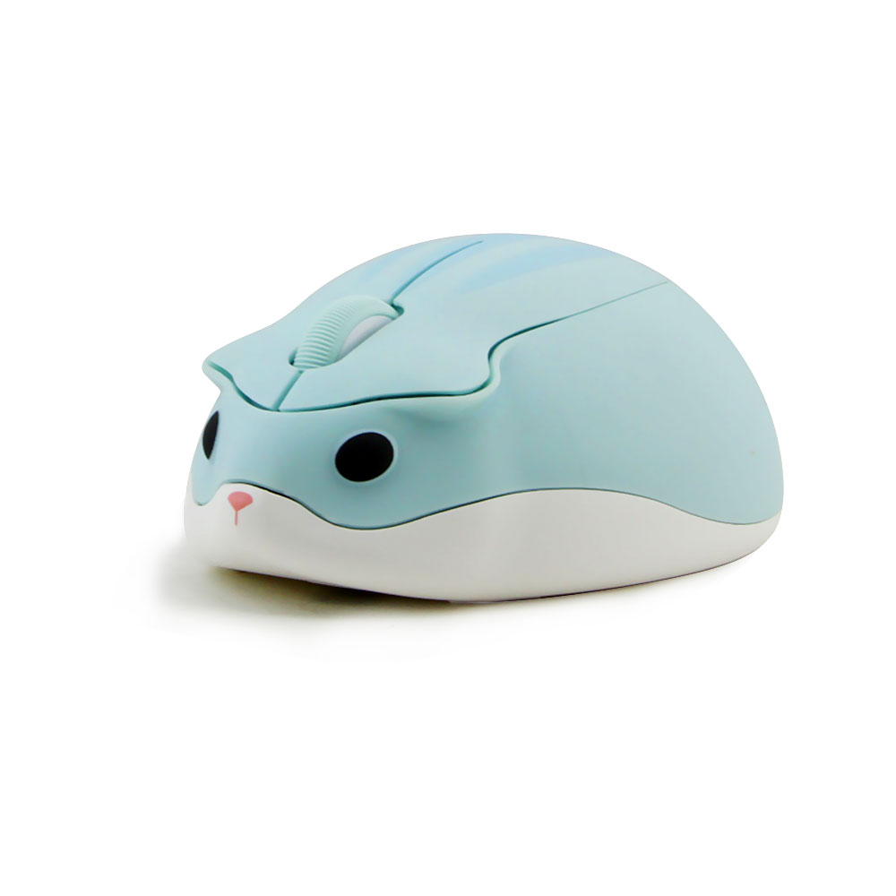 CHYI 2.4G Wireless Mouse Cute Hamster Mause 1200 DPI USB Mini Optical Computer Mice For Girl Kids Laptop Notebook: Blue Mouse