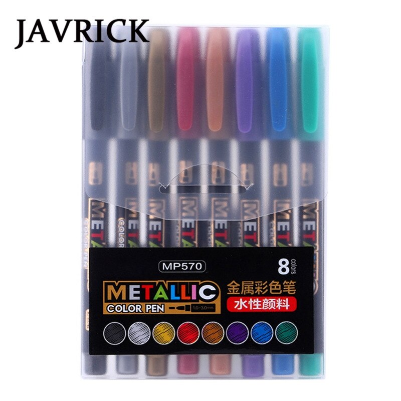 8 farben Epoxid Harz Zeichnung Stift Acryl Höhepunkte metallisch dauerhaft Marker Graffiti Punkt Stift