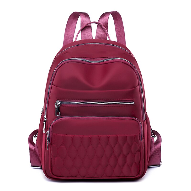 Mochila bonita estilo informal de viaje para mujer, morral escolar para chicas, de tela suave de , con múltiples bolsillos: Púrpura