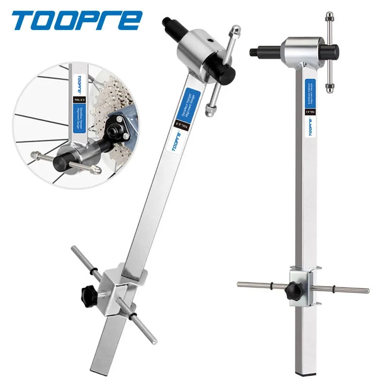 TOOPRE-medidor de alineación de suspensión de cambio trasero de bicicleta, herramienta de enderezamiento de aleación de aluminio para bicicleta de montaña y carretera, rueda de 20-29 pulgadas