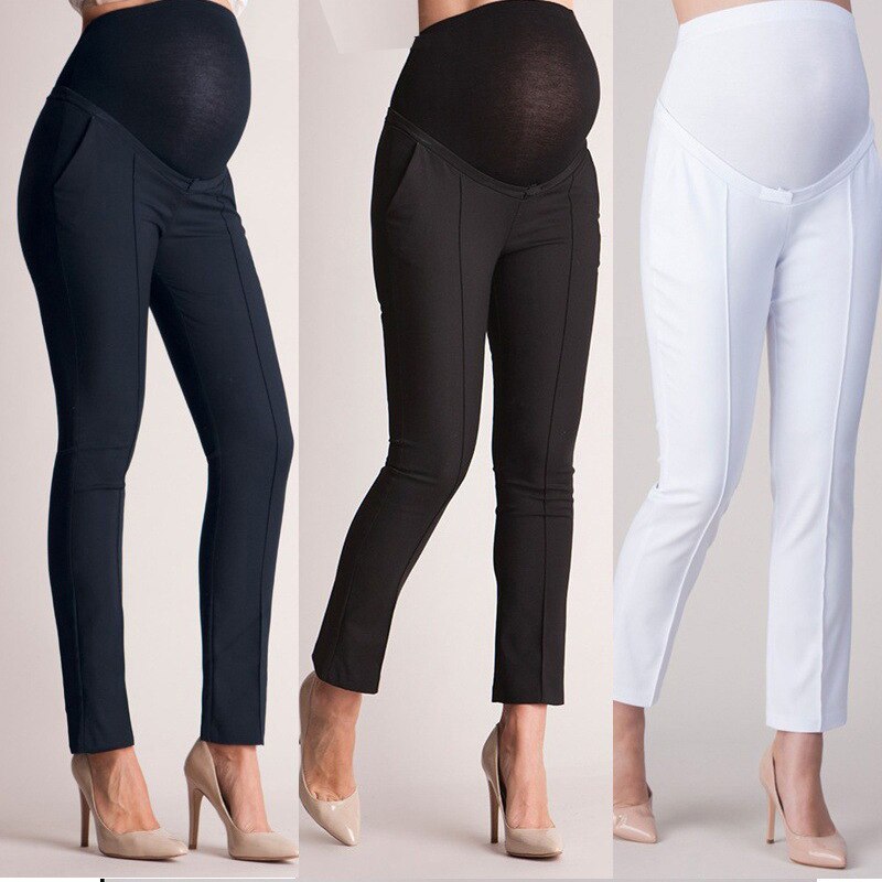 Maternity Pants Solid Color Hip Leggings Trousers Lift Elastic Belly Protection Comfortable Soft Pregnant Women Clothes