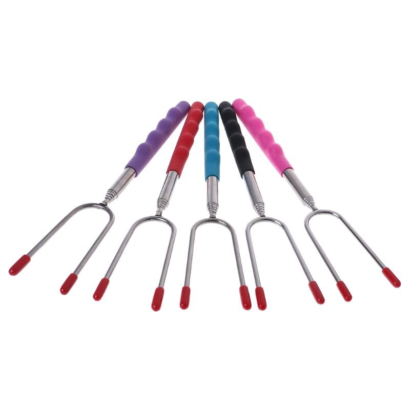 Telescopische Bbq Vork Roosteren Sticks Marshmallow Dog Smore Spiesjes Rvs W0YD