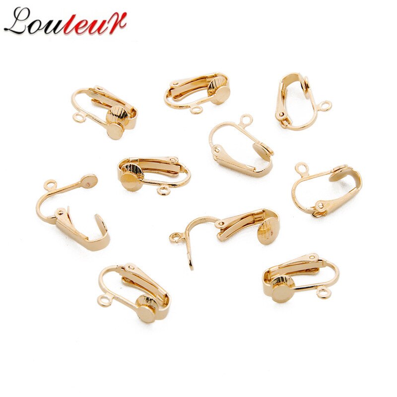 LOULEUR 20pcs 13.5*16.5mm No Pierced Non-piercing Earcuff Ear U Shape Clip-on Clip Earrings For Women Jewelry