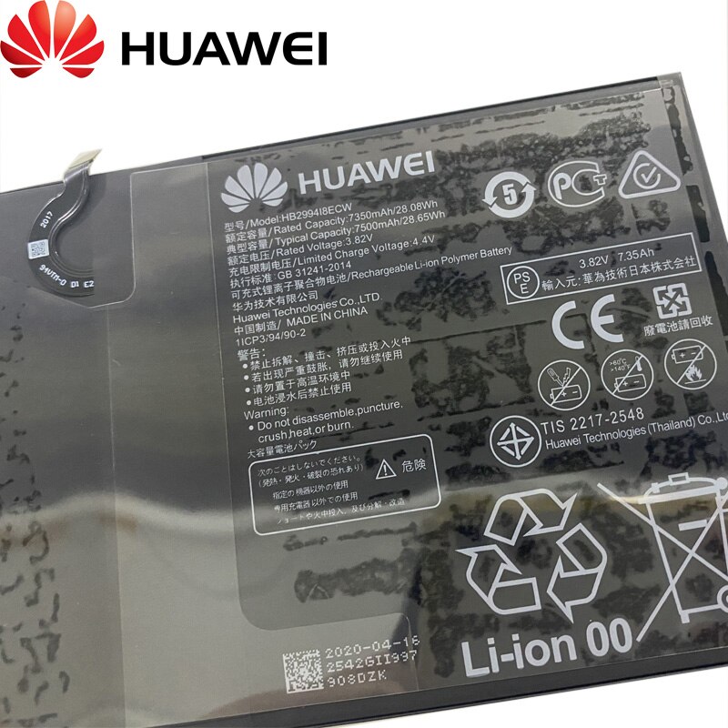 Huawei Original MediaPad M5 M 5 CMR-W19 CMR-AL09 BAH2-L09 7500mAh HB299418ECW Tablet battery