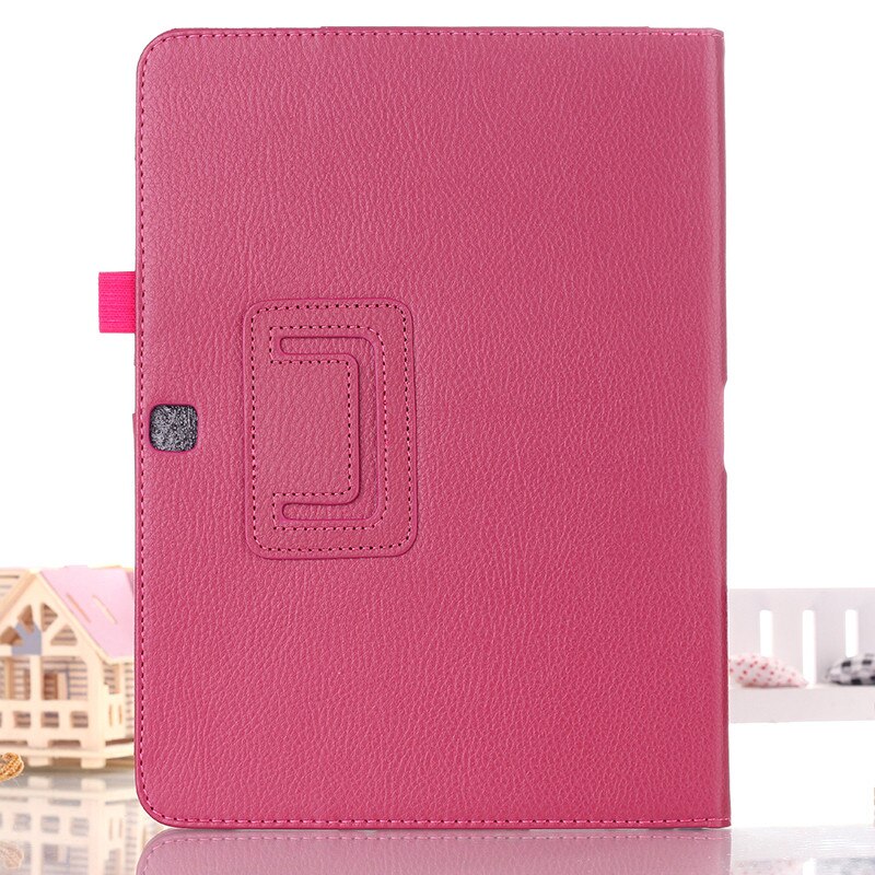 Livre d'affaires housse en cuir pour Samsung Galaxy Tab 3 10.1 P5200 P5210 P5220 tablette: Rose Rouge