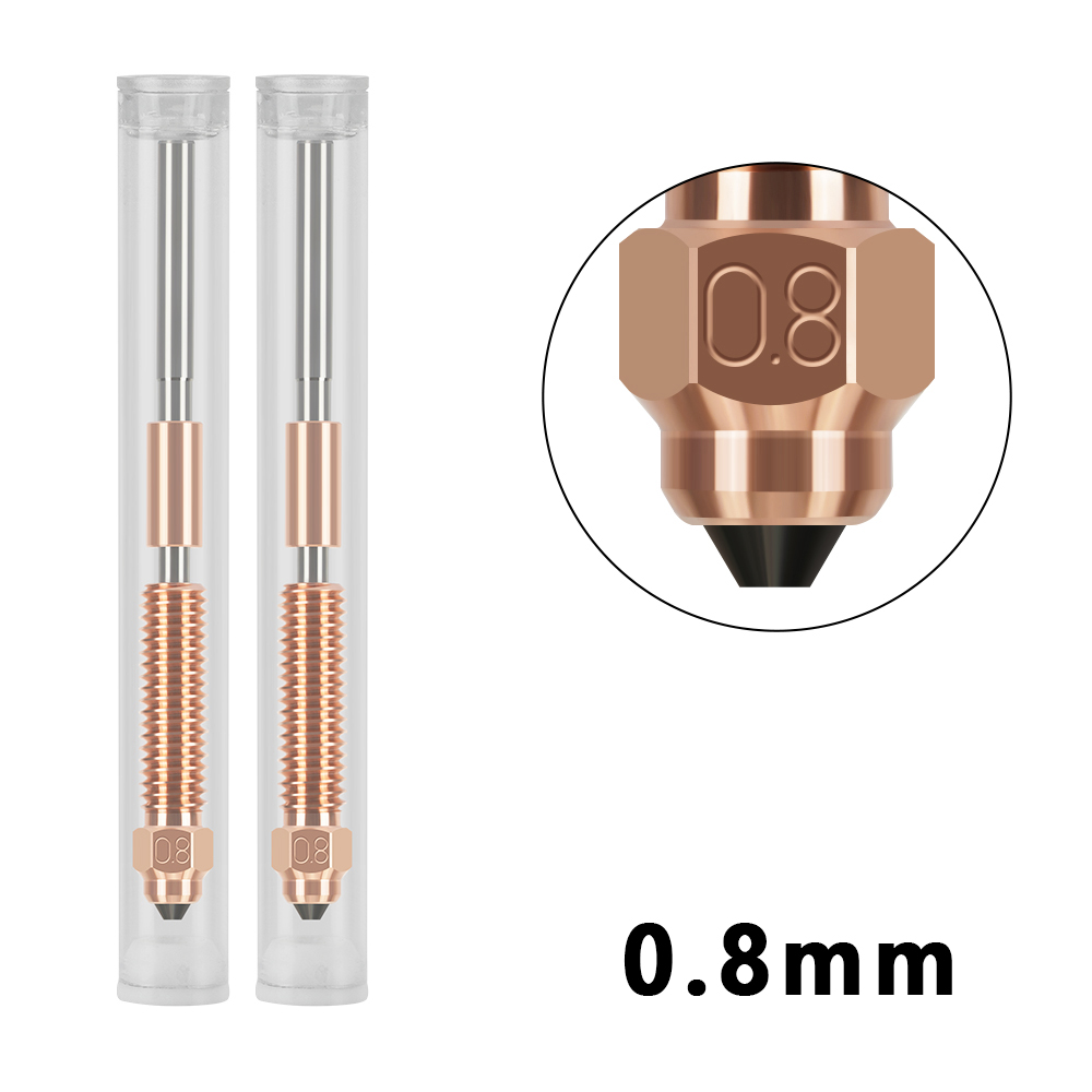 Nozzles K1C K1 Max Ender 3 V3 Nozzle 0.2/0.4/0.6/0.8/1.0mm All-in-one Copper Titanium Nozzles High Speed Print Upgraded Nozzle: GRAY