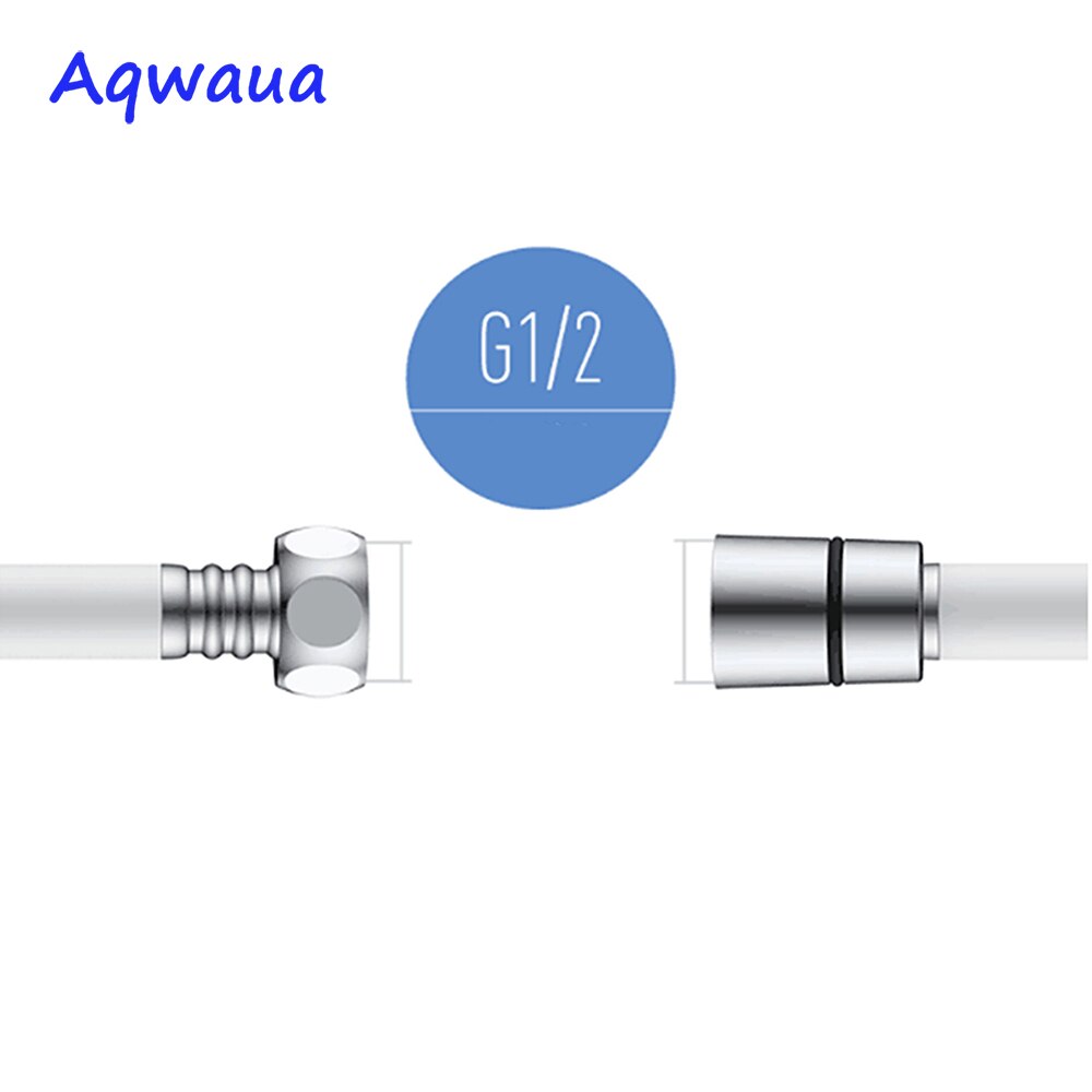 Aqwaua – tuyau Flexible de douche en PVC, tuyau de plomberie pour Bidet de toilette de couleur blanche, accessoires de douche à main, 1200MM