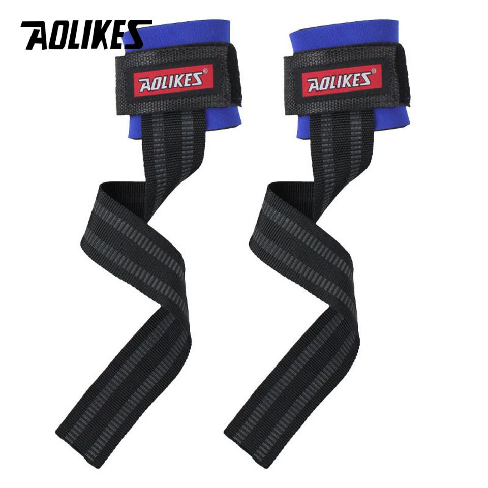 Aolikes 2 stk/parti gym sport armbånd fitness håndvægte træning håndled støtte stropper wraps med hånd power bands vandret stang: Hvid