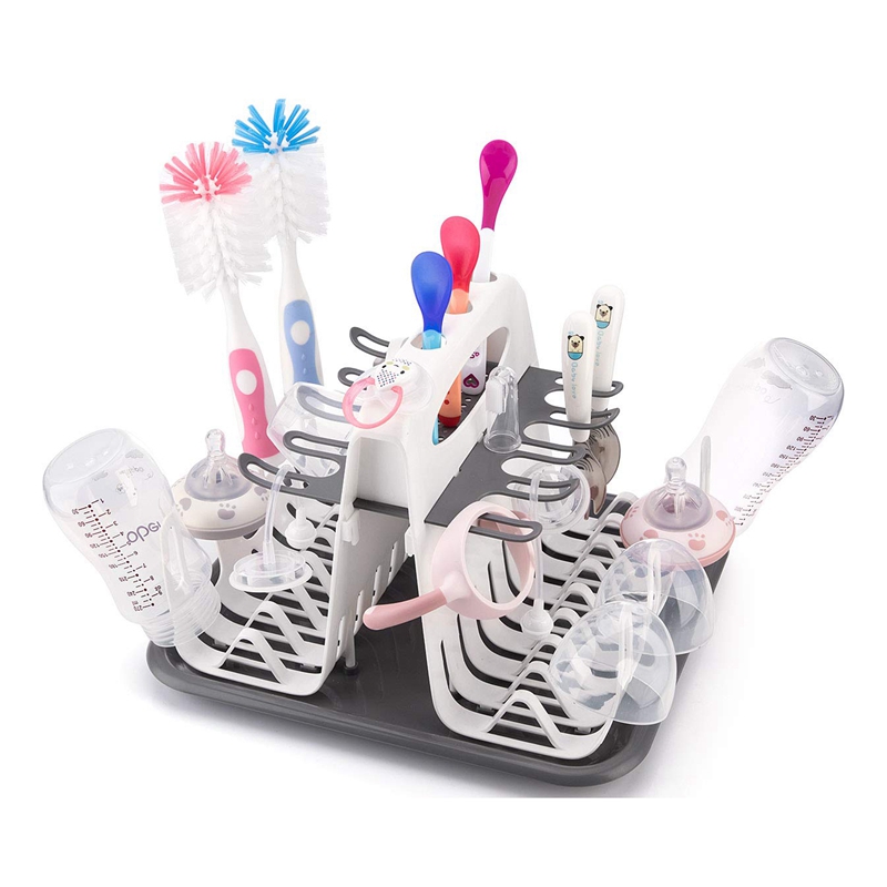 Baby Bottle Drying Rack Portable Cleaning Dryer Storage Rack Multi-Layer Removable with Drain Plate Children Drying Rack