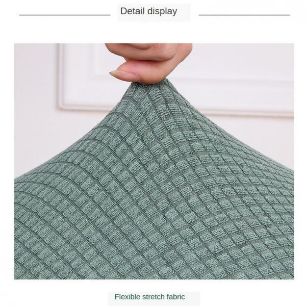 Hoes stretch ottoman meubelbeschermer ronde bank bankhoes grijs