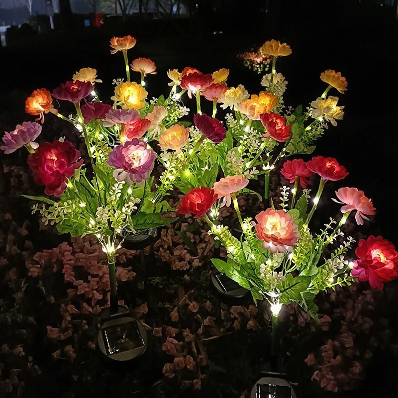 Außenbeleuchtung Weihnachten Solarleuchten Garten Schnee Lotusblume Rasenlampe für Hof Terrasse Blumenparty Lampe Hochzeit Muttertag