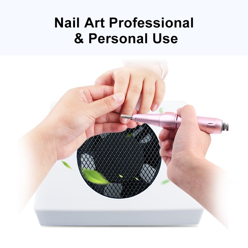 80w spik dammsugare stark sugfläkt inget dammläckage för nagelkonstsalong personligt bruk 1 gratis dammpåse nail art utrustning