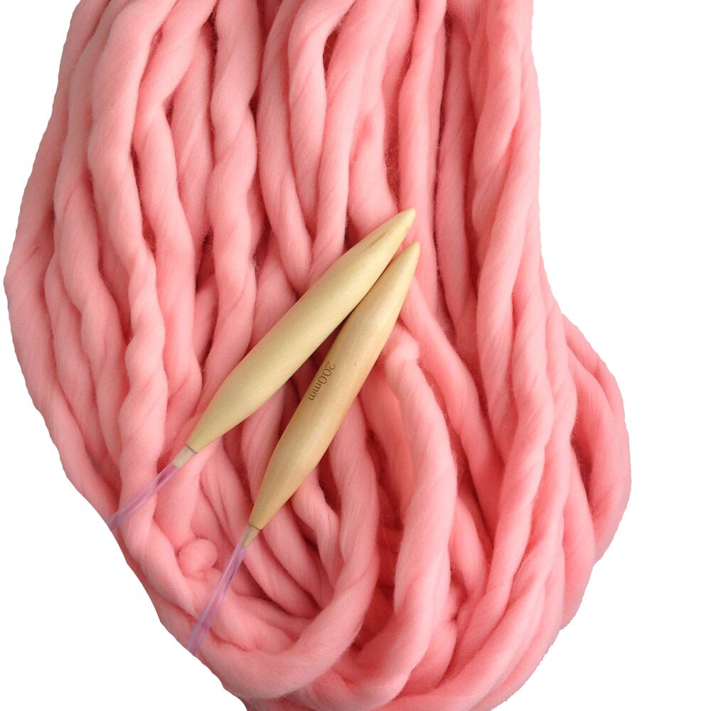 Håndstrikket Tæppe Garn - Super Tykt Chunky Garn - 250g pr. Parti