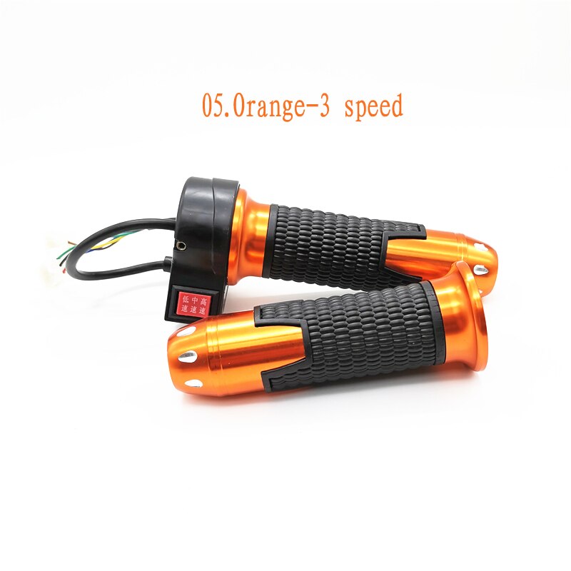 Elektrisk sykkel twist throttle ebike tricycle speed scooter throttles 12v/24v/36v/48v/60v/72v e bike parts: 05. oransje -3 hastigheter