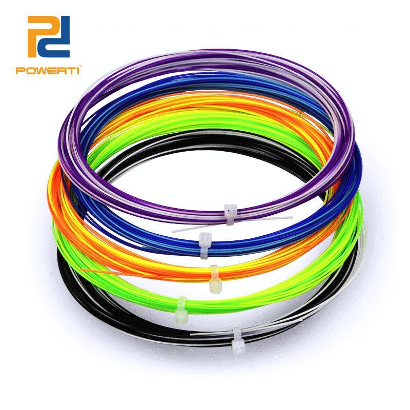 Powerti 10 Stks/partij 0.7Mm Dubbele Kleurrijke Badminton Racket String Training String Outdoor Sport Play String