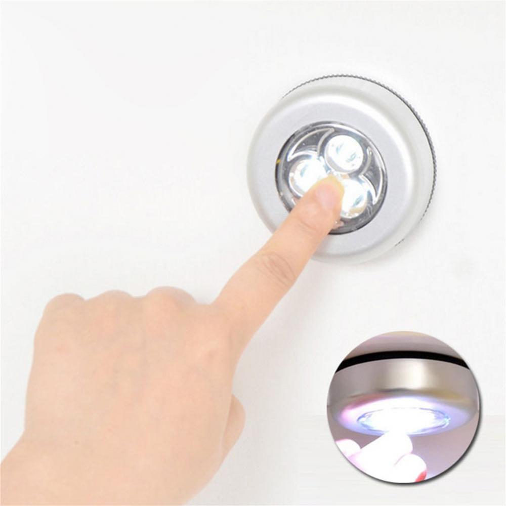 Batterij-Aangedreven Lamp Nachtverlichting Voor Slaapkamer Keuken Garderobe Kasten Led Touch Lamp Draadloze Wandlamp Onder Kast Verlichting
