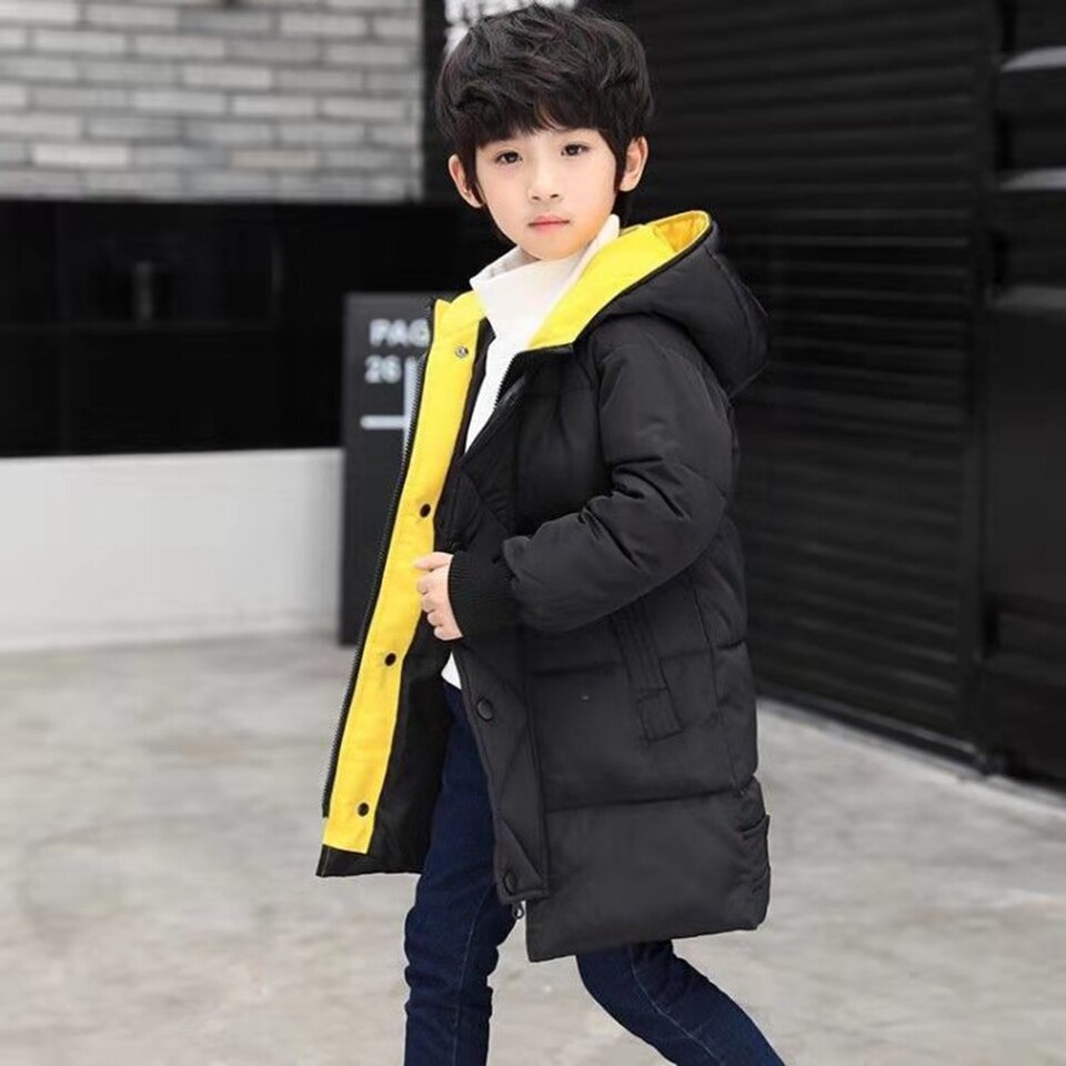 Winter Baby Boys Parkas For Boys Children Warm Kids Hooded Thick Outerwear Coat For Boy Clothes 4 5 6 7 8 9 10 11 12 13
