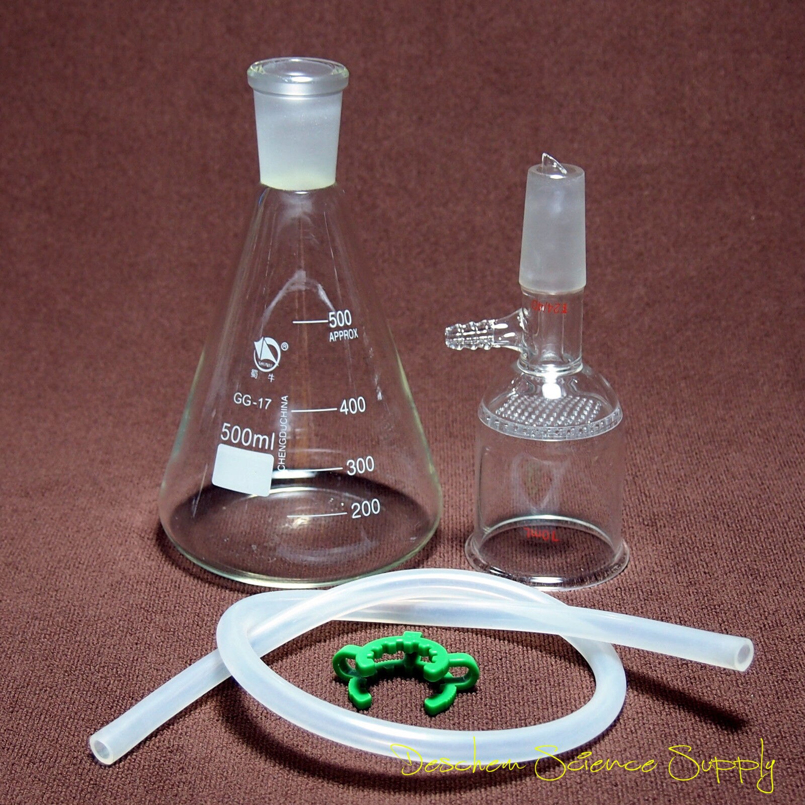 500ml,24/40,Suction Filtration Device,47mm Buchner Funnel & Glass Flask