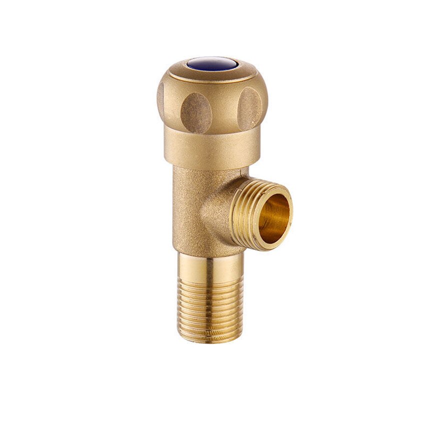 Brass Angle Stop Valve Shut Off Valve G1/2 / Cold Water Switch Valve for Water Sink Bathroom Toilet Kitchen Shower Plumbing: Cold Water
