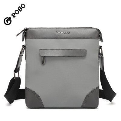 Poso Tas 10 Inch Laptop Tas Schoudertas Diagonaal Kruis Tas Waterdichte Zakelijke Tas Reistas Mode Handtas: GREY