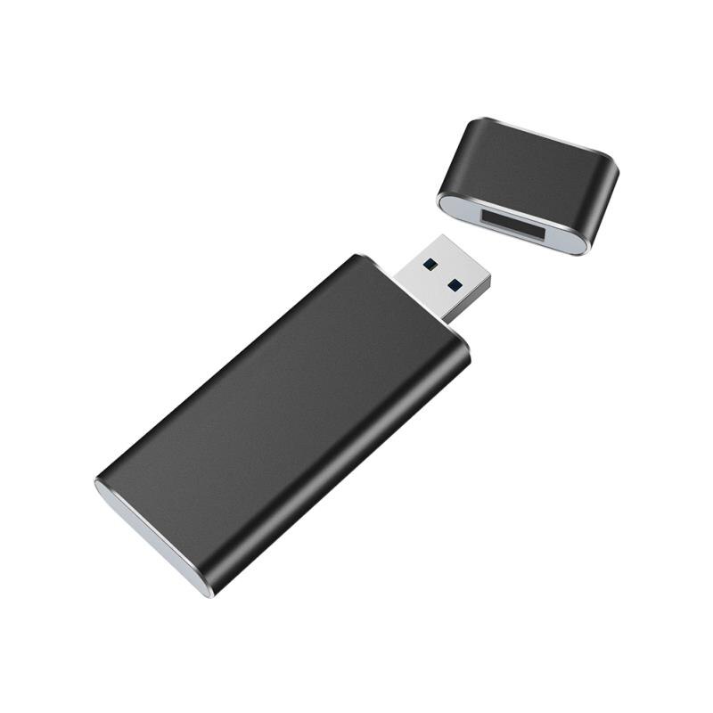Usb 3.0 Naar M.2 Ssd Behuizing USB3.0 Om Ngff B Sleutel Harde Schijf Adapter (B + M) sleutel M2 Sata Ssd Externe Mobiele Doos Voor 2230 2242 M2: Black