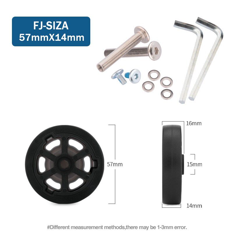 Suitcase Wheels 1 pair of Luggage Suitcase Replacement Wheels Axles Deluxe Repair Deluxe Repair Tool Casters: Dark Brown