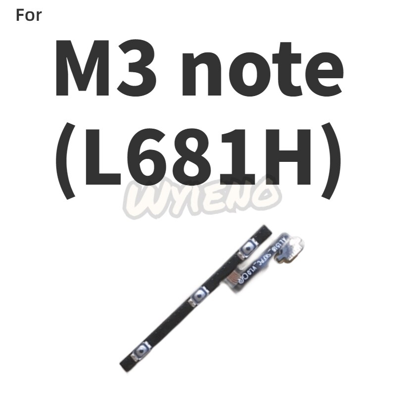 Novaphobat para Meizu M3 Note M681H M681Q/L681h encendido apagado volumen arriba abajo interruptor tecla flex cable reemplazo + seguimiento: for L681H