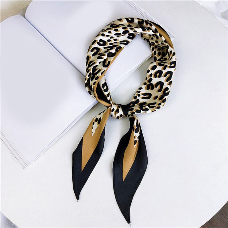 Pañuelo pequeño largo de leopardo, banda para el pelo, pañuelo para la muñeca, cintas para la cabeza, bufandas, pañuelos, bolsos, bufandas, cinta para La muñeca estrecha, bufandas