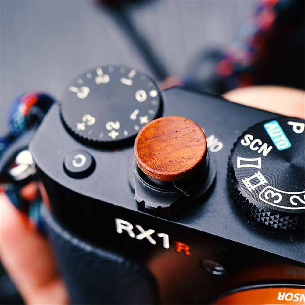 Mahogany Wooden Wood Shoe Cover Soft Shutter Release Button For Sony RX10 M4 RX10 IV RX10 III RX10 M3