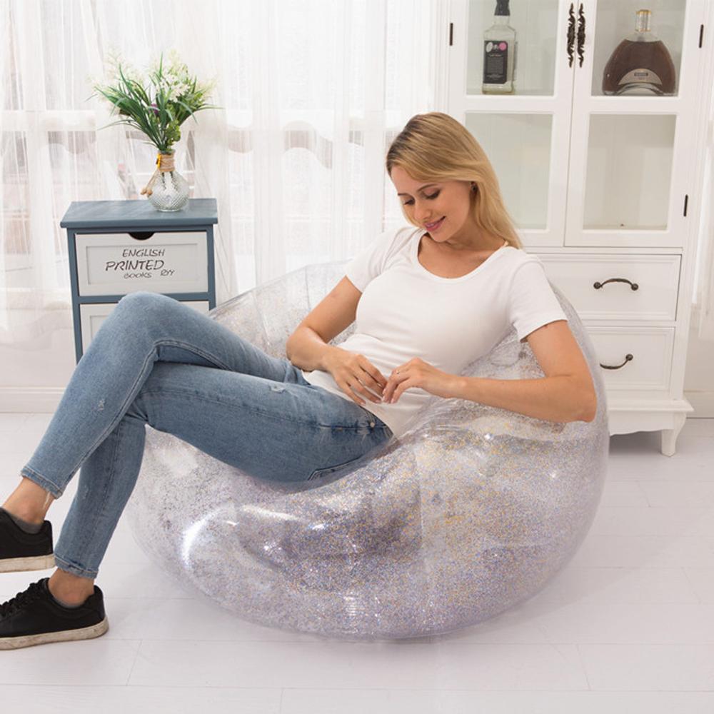 Inflatable Chair 90’s Style Furniture Glitter Blow Up Chair for Kids Bedrooms, Living Rooms, Indoors and Outdoors @F