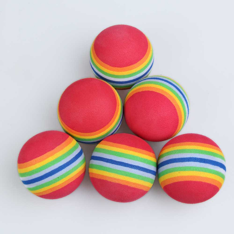 50 Stks/zak Regenboog Kleur Golf Training Foam Ballen Golf Swing Indoor Training Aids Praktijk Spons Foam Ballen