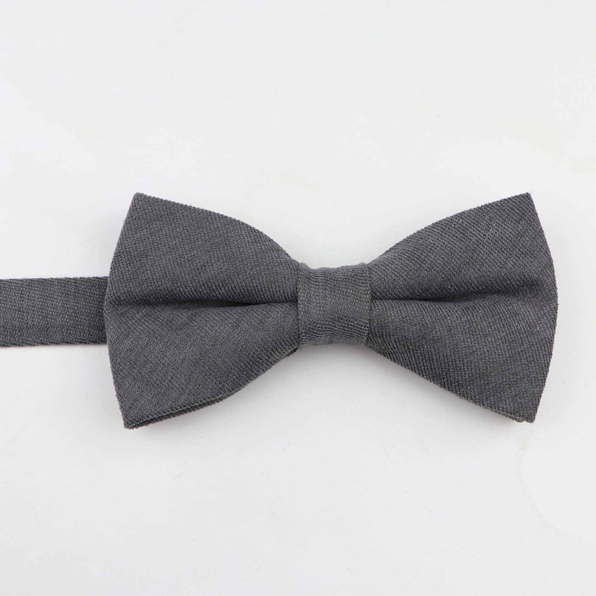 Nœud papillon en microdaim doux pour homme, couleur unie, Flexible, lisse, mat, motif décoratif, en coton: 2