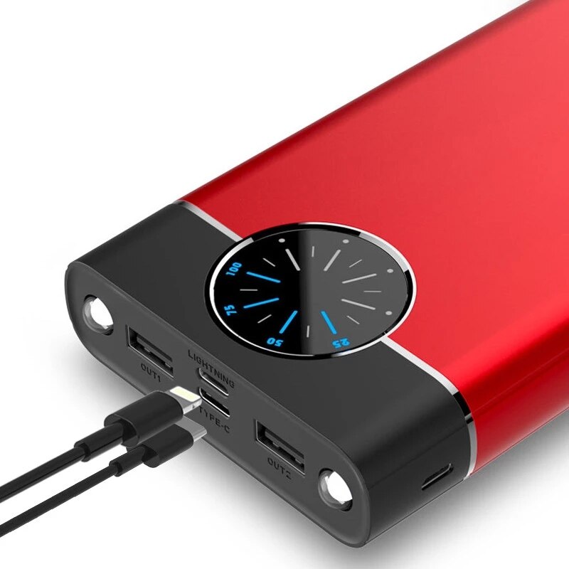 Batería Externa de carga rápida para móvil, PowerBank portátil de 80000mAh de una vía para Xiaomi, Samsung y Iphone